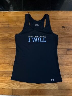 Under Armour Black Tank with 'I WILL' Front Text